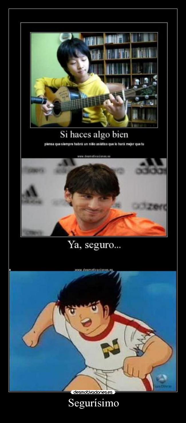 carteles oliver benji messi ninos asiaticos chinos desmotivaciones