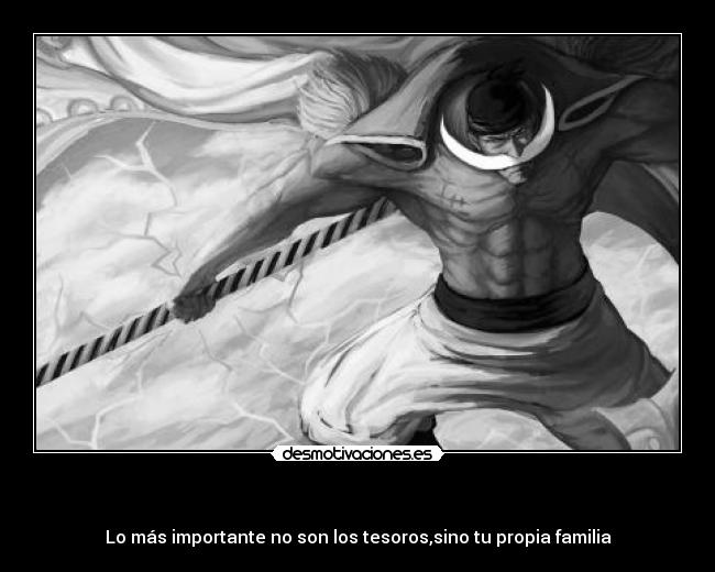   - Lo más importante no son los tesoros,sino tu propia familia