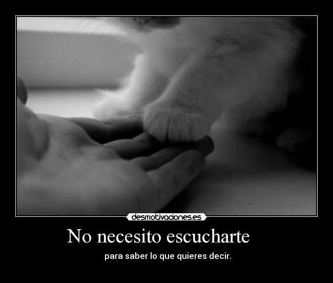 No necesito escucharte    - 