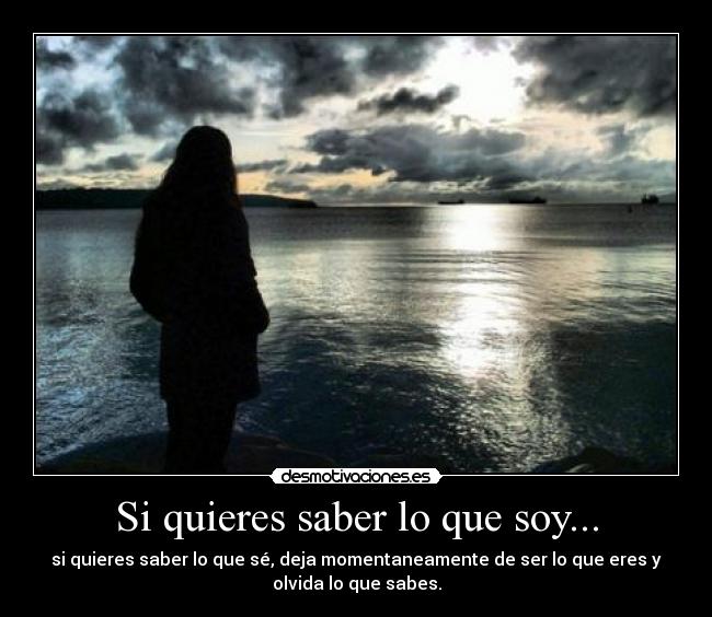 Si quieres saber lo que soy... - 