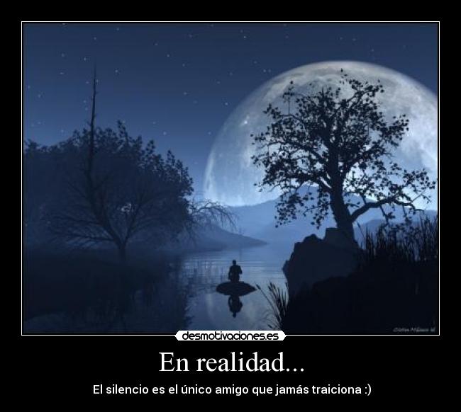 En realidad... - El silencio es el único amigo que jamás traiciona :)