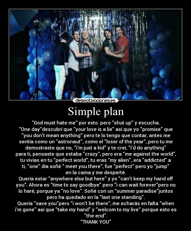 carteles simple plan desmotivaciones