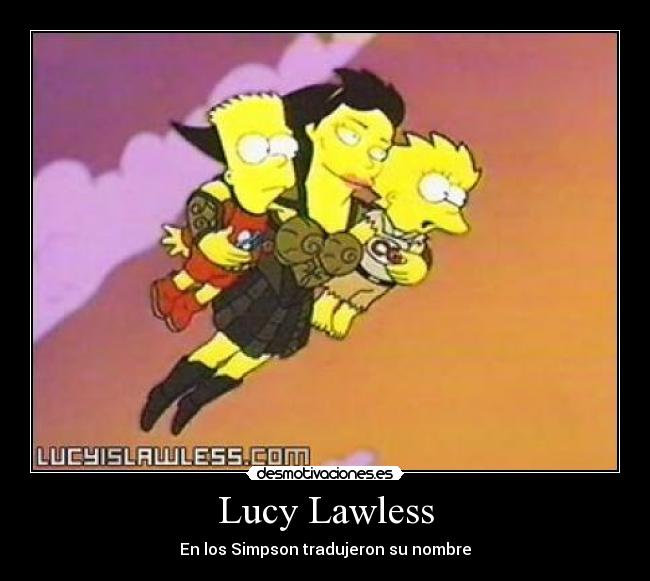 Lucy Lawless - En los Simpson tradujeron su nombre