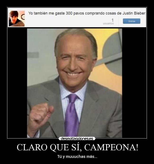 CLARO QUE SÍ, CAMPEONA! -