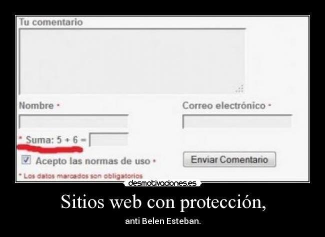 Sitios web con protección, -