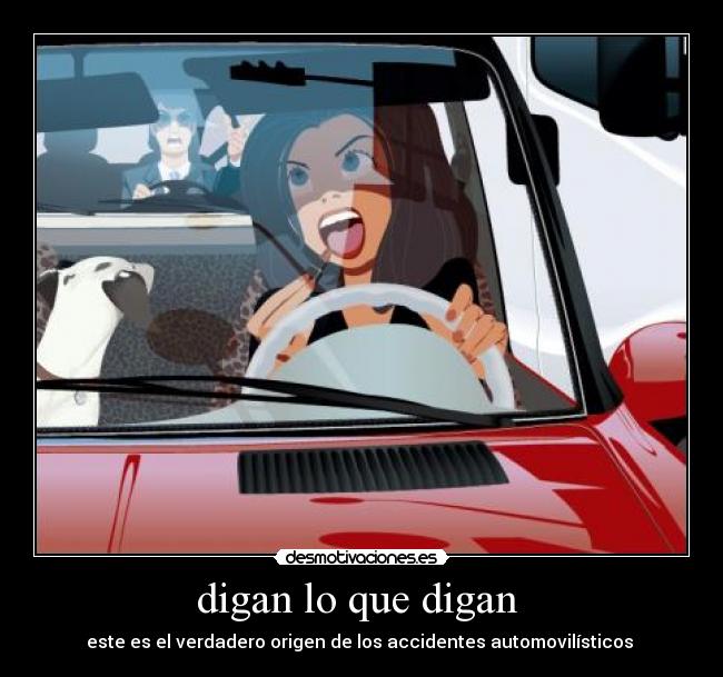 carteles autos mujeres desmotivaciones