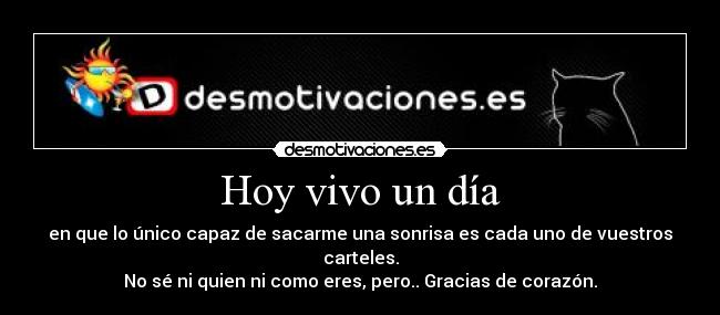 Hoy vivo un día -