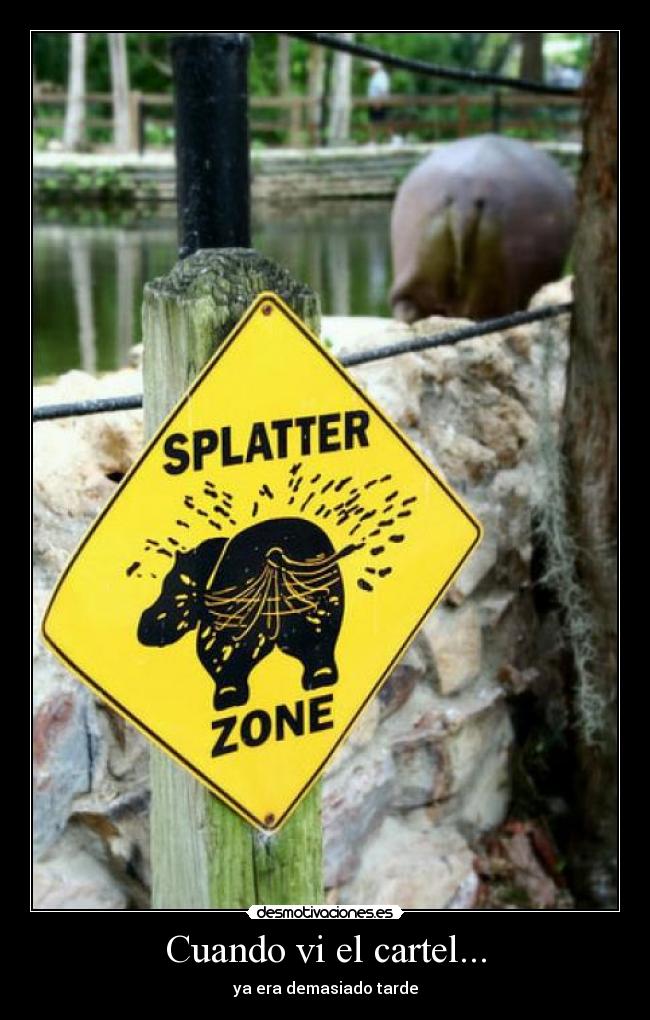 Cuando vi el cartel... -