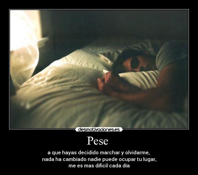 carteles pese que hayas decidido marchar olvidarme nada cambiado nadie puede ocupar lugar desmotivaciones