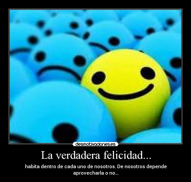 La verdadera felicidad... -