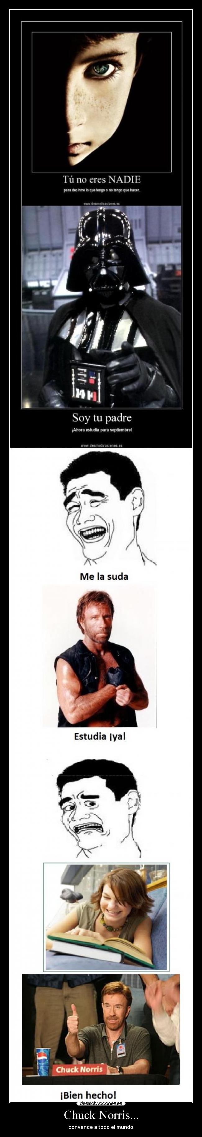 Chuck Norris... - convence a todo el mundo.