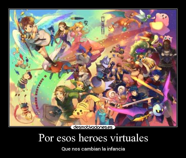 carteles pit link ssbb super smash bros brawl peach mario zelda pikachu kirby desmotivaciones