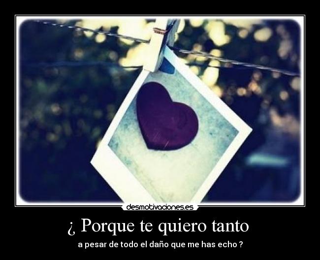 ¿ Porque te quiero tanto -