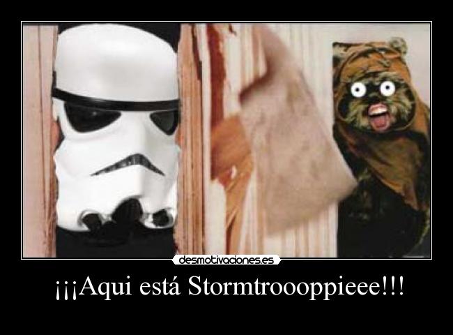 carteles star wars imperio hacha ewok desmotivaciones