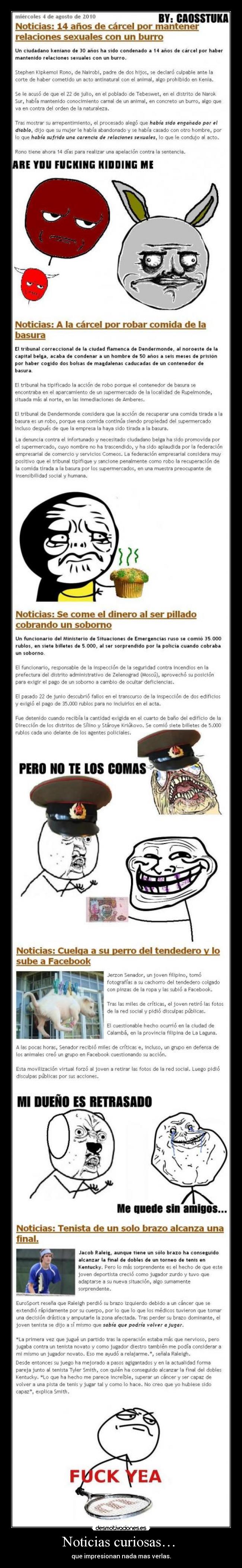 Noticias curiosas… -