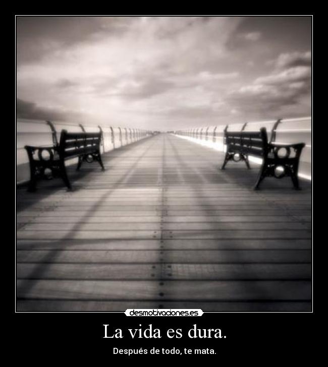 La vida es dura. - 