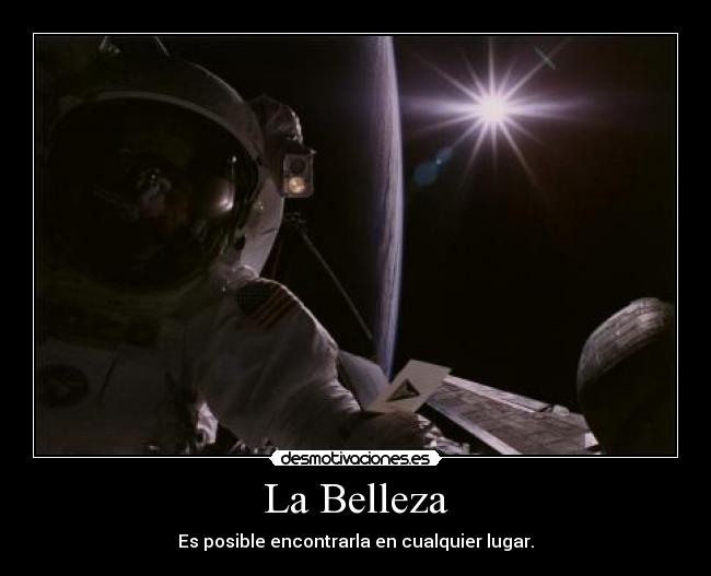 La Belleza - Es posible encontrarla en cualquier lugar.