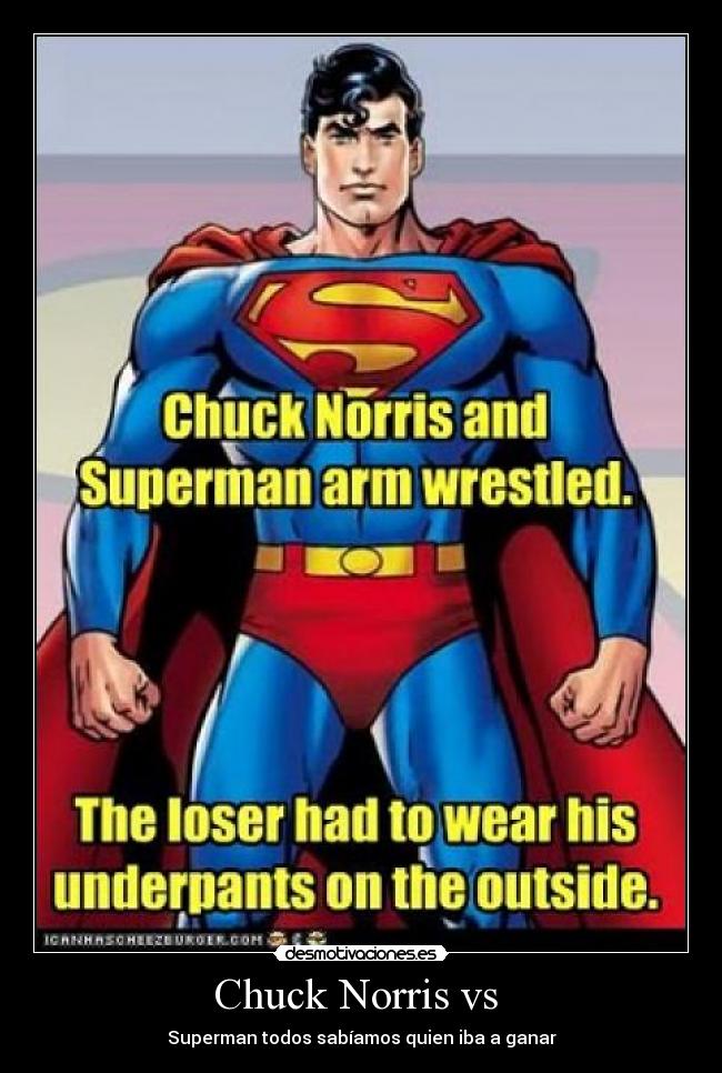 Chuck Norris vs  - Superman todos sabíamos quien iba a ganar