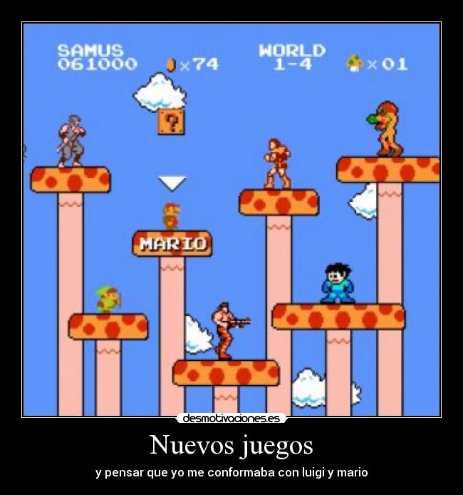 carteles luigi mario desmotivaciones