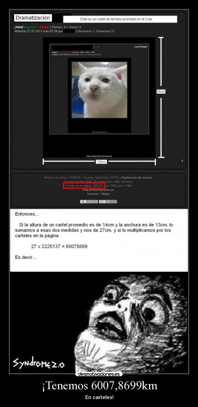 ¡Tenemos 6007,8699km - En carteles!