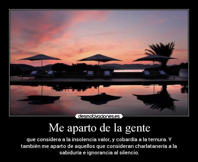 Me aparto de la gente - 