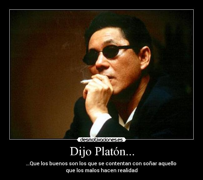 carteles takeshi kitano platonmemento desmotivaciones