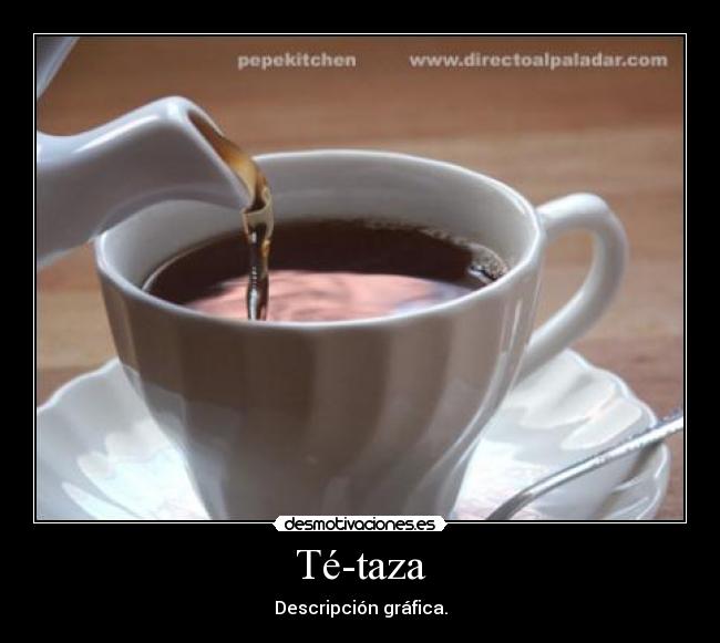 Té-taza - Descripción gráfica.