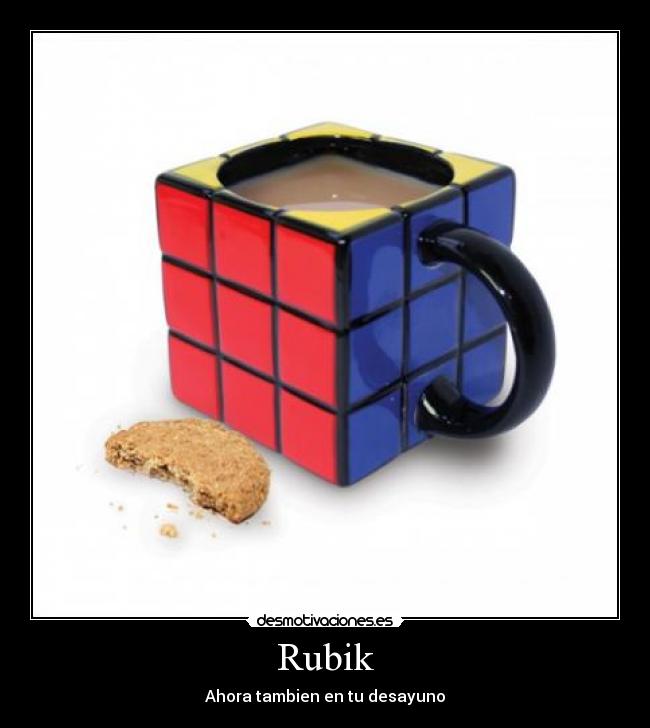 carteles rubik desayuno tambien desmotivaciones