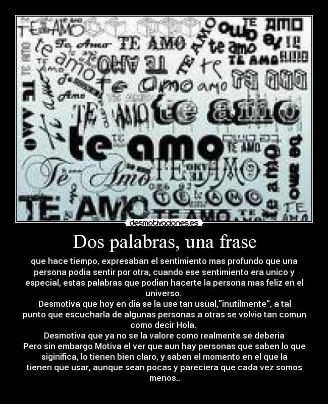 Dos palabras, una frase -