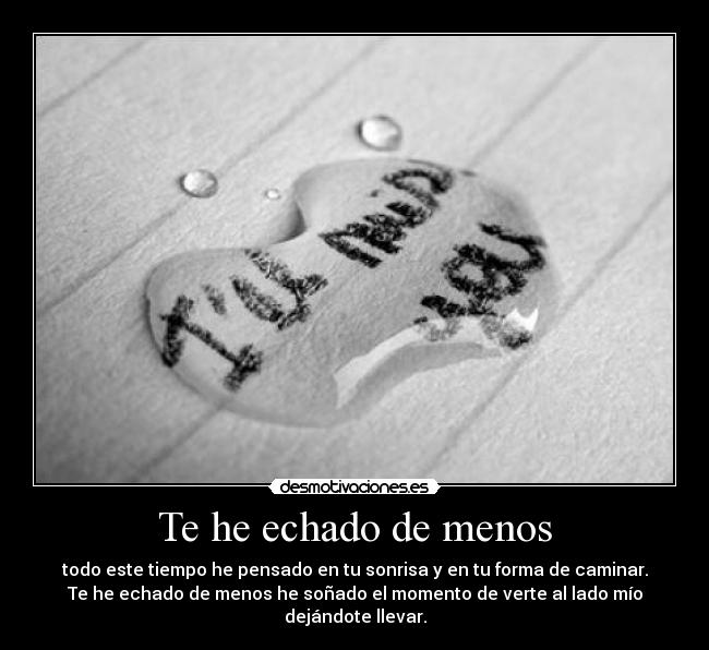 Te he echado de menos - 