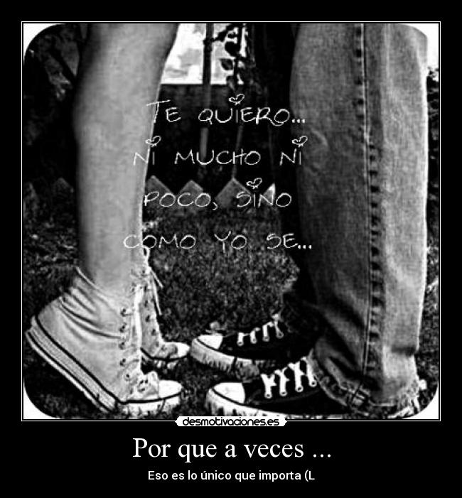 Por que a veces ... - Eso es lo único que importa (L