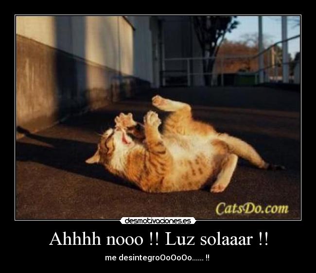 Ahhhh nooo !! Luz solaaar !! - 