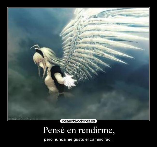 Pensé en rendirme, - 