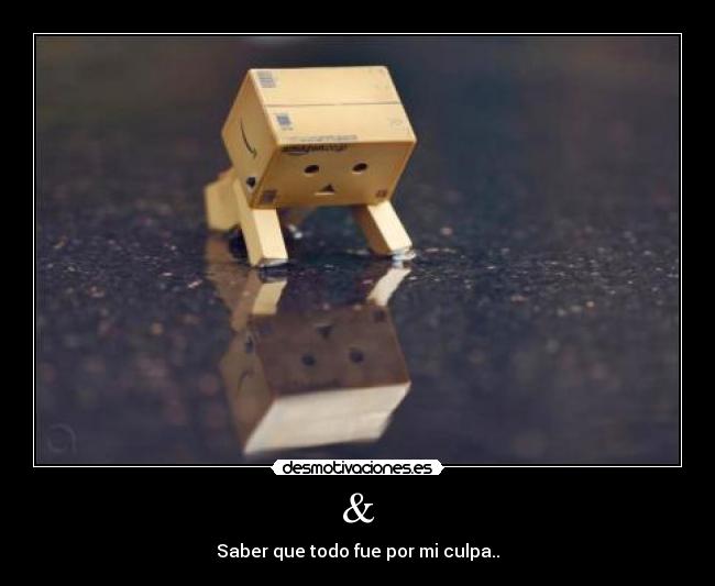 & - Saber que todo fue por mi culpa..