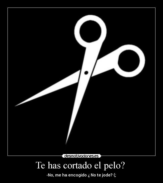 Te has cortado el pelo? -