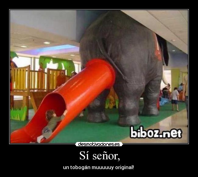 Sí señor, - un tobogán muuuuuy original!