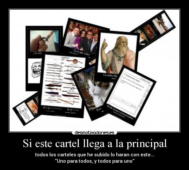 Si este cartel llega a la principal - 