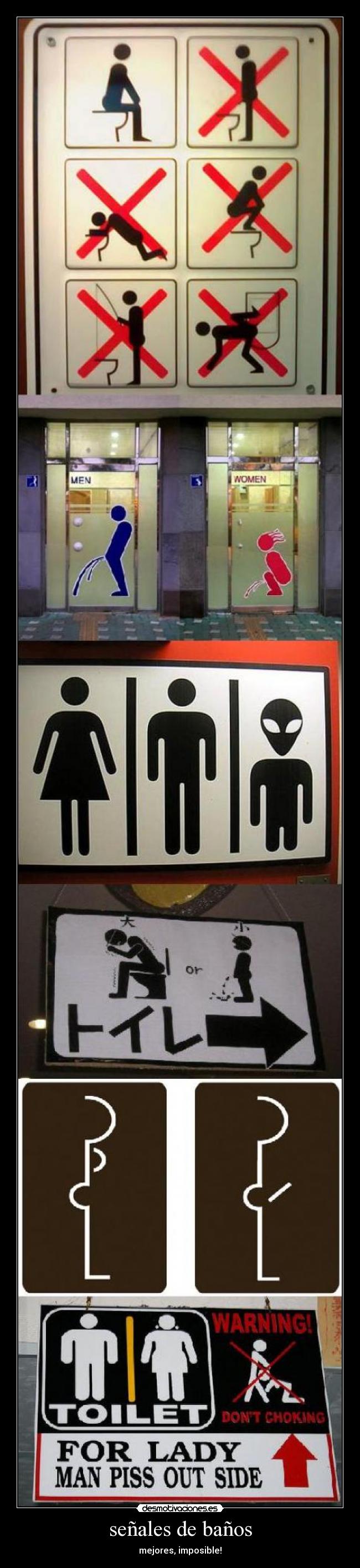 señales de baños -