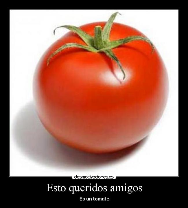 Esto queridos amigos - Es un tomate