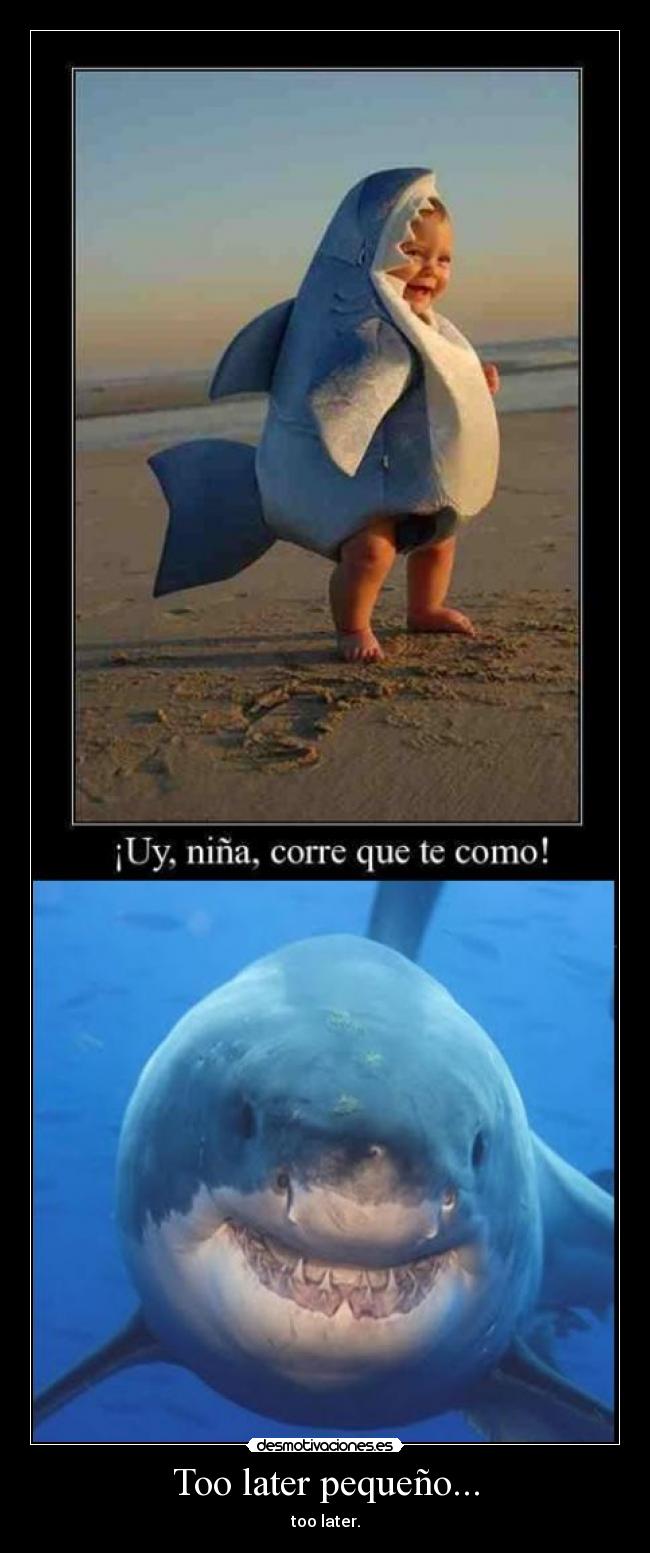 Too later pequeño... -