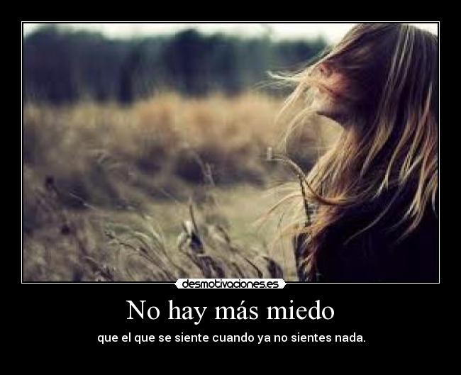No hay más miedo - 