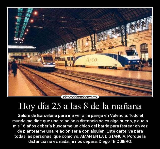 Hoy día 25 a las 8 de la mañana -