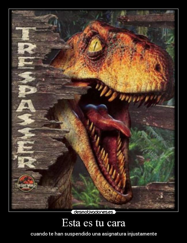 Esta es tu cara - cuando te han suspendido una asignatura injustamente