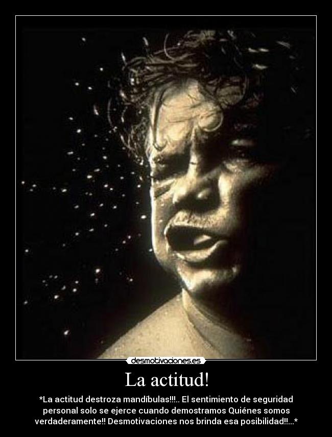 La actitud! -