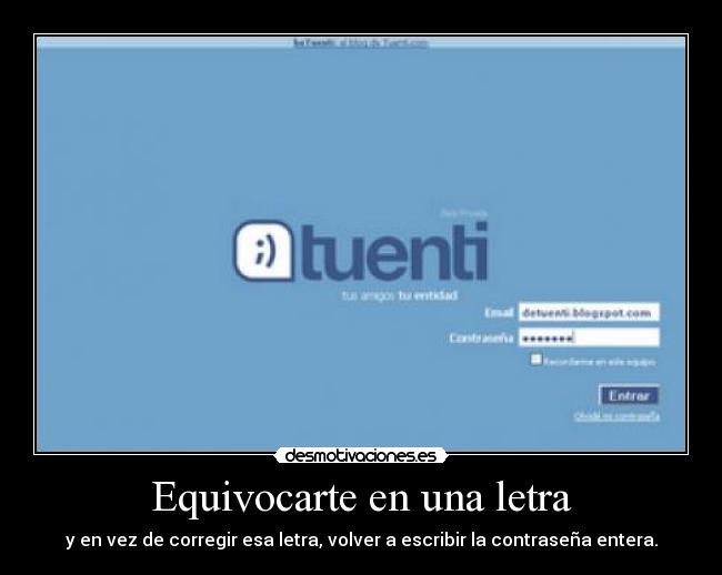 Equivocarte en una letra - 