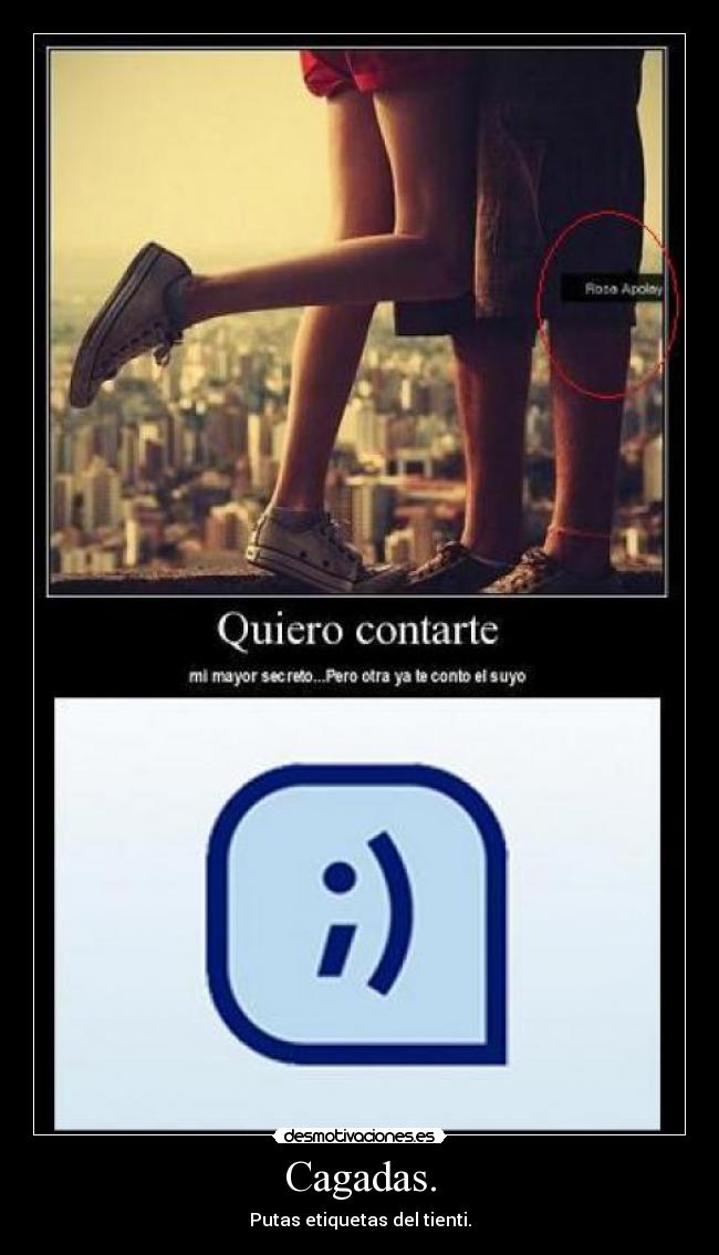 Cagadas. - Putas etiquetas del tienti.