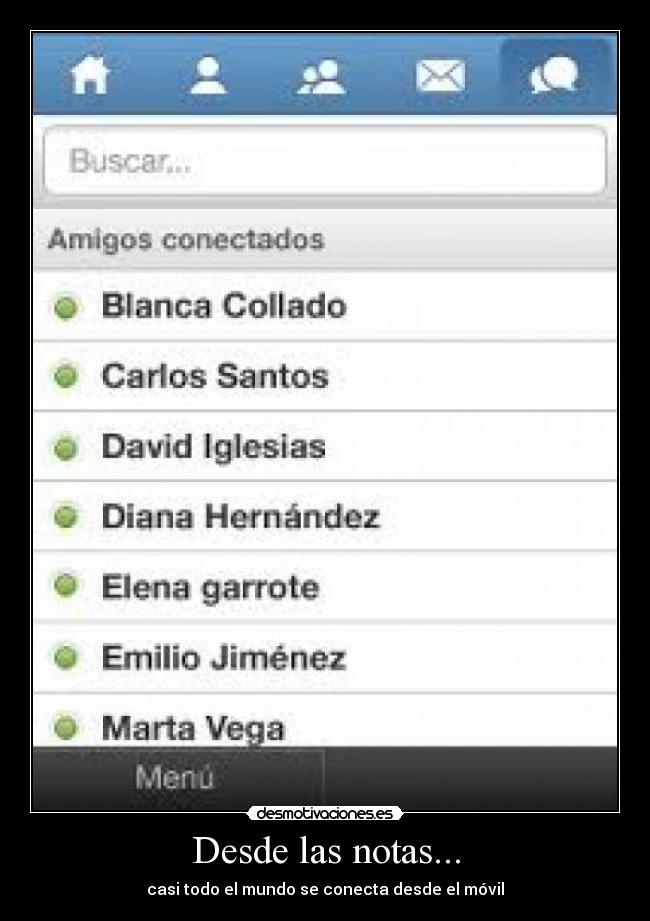 Desde las notas... -