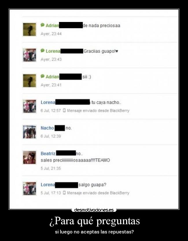 ¿Para qué preguntas - 