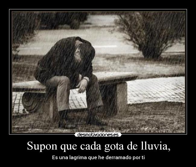 Supon que cada gota de lluvia, - 