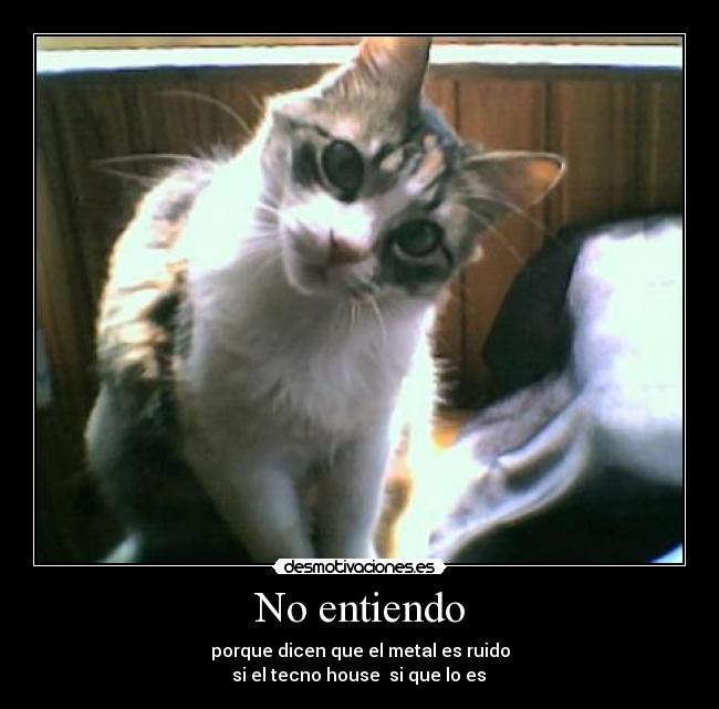 No entiendo - porque dicen que el metal es ruido
si el tecno house si que lo es